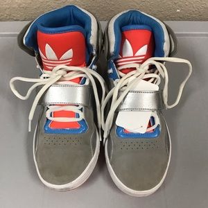 adidas Gray and Blue Women's Sneakers